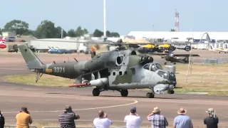 Czech Air Force Mil Mi-24 Hind & Mi-17Sh Hip - 3 Displays, 3 Angles! - RIAT 2022