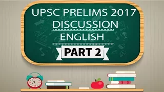 [ENGLISH] UPSC Prelims 2017 Analysis Part 2