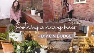 Soothing a heavy heart 🧺 DIY our garden on budget and preparing for Spring | Slow living vlog