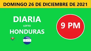 Diaria 9 PM honduras loto costa rica La Nica hoy domingo 26 de diciembre de 2021 loto tiempos hoy