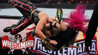 Asuka plants Rhea Ripley with DDT off the apron: WrestleMania 37 – Night 2 (WWE Network Exclusive)