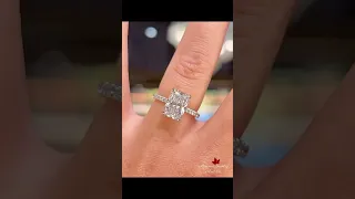 3 CT  radiant cut moissanite engagement ring