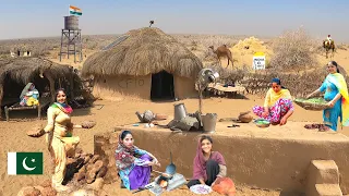 Stunning Desert Village Life in Pakistan on India Pakistan Border | Traditional Village Routine Life