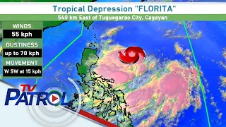 Ilang lugar sa Luzon isinailalim sa signal number 1 dahil sa bagyong Florita | TV Patrol