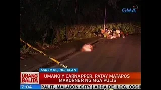 UB: Umano'y carnapper, patay matapos makorner ng mga pulis sa Malolos, Bulacan