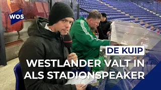 Frank Stout valt in als stadionspeaker in De Kuip