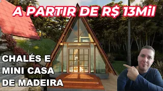 CHALÉS E CASAS DE MADEIRA BARATA a PARTIR DE 13MIL KIT PRÉ-FABRICADA