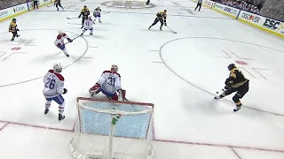 David Pastrnak scores equalizer after nice passing play by Bruins