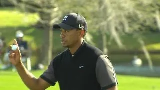 Tiger Woods eagles No. 16 in Round 1 of Arnold Palmer Inv.