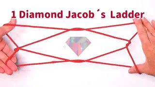 How to make a 1 Diamond Jacob’s Ladder　easy　String figure/Cat's Cradle/あやとり