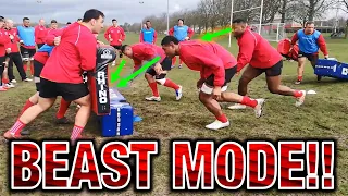 HIGH INTENSITY RUGBY RUCKING AND SECURING THE BREAKDOWN DRILL