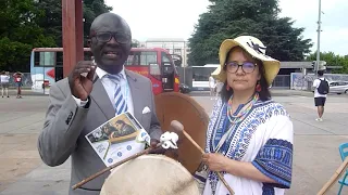 PROFESSOR E.A.NKOUNKOU OFFICIAL SECRETARY GENERAL OF UNITED NATIONS  WELCOMED AGAIN AUTOCHTON PEOPLE