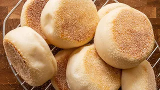 Easy Traditional Homemade Sourdough English Muffin Recipe