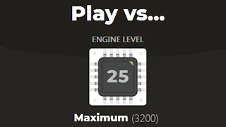 WIN versus LEVEL 25 (Maximum) chess.com bot