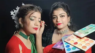 ASMR Doing My Sister Indian Party Makeup 💄💋