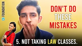 10 Mistakes I Made as a CA Foundation Aspirant 🙁 ( that you should not ) | CA Life | Shubham Gupta