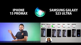 ULTIMATE 2023 Samsung VS iPhone 15 Pro Max  _ 14 _ 13 Battery Test! #iphone15promax #samsungs23ultra