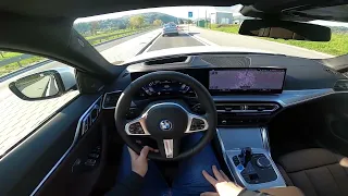 2022 Bmw i4 eDrive40 Gran Coupe - ACCELERATION Uphill & On Country Roads - POV Test drive