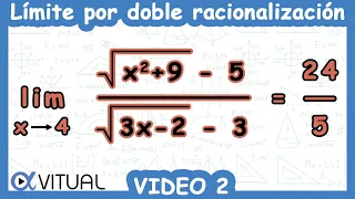 Límite Indeterminado 0/0 por Doble Racionalización | Video 2 de 2