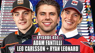 Adam Fantilli, Leo Carlsson, And Ryan Leonard Joined Us Live From Nashville - Episode 451