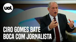 Ciro Gomes discute com jornalista durante entrevista no Roda Viva