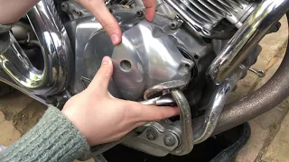 QUICK OIL AND FILTER CHANGE ON VIRAGO 535