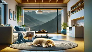 Calm Rainfall and Melodic Piano for Dog Naptime, Deep Sleep Serenity | Cozy Escape