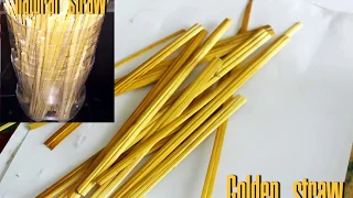 Golden straw. Золотая соломка. Технология тонировки соломки содовым раствором