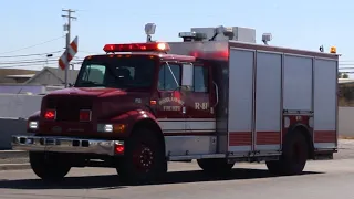 Fire Trucks Respond To A Major Injury Accident! Modesto, CA