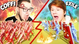 АРМИЯ COFFI VS АРМИЯ EXILE! СОБРАЛИ ВОЙСКО МАМОНТОВ И СРАЗИЛИСЬ В TOTALLY ACCURATE BATTLE SIMULATOR