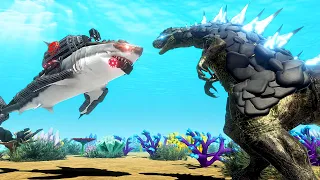 Cyborg Shark Fights GODZILLA - Animal Revolt Battle Simulator