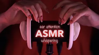 ASMR | Whispering & Ear Attention - Tapping, Ramble, Scratching, Massage
