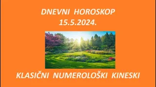 Jasminka Holclajtner-Royal Astro Studio- Dnevni horoskop za 15.5.2024.