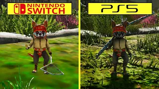 Biomutant Nintendo Switch vs PS5 Graphics Comparison + Frame Rate Test