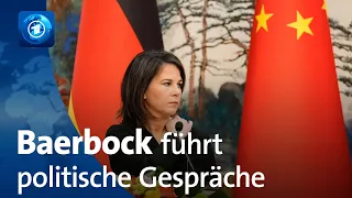 Außenministerin in China: Baerbock führt politische Gespräche