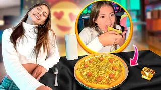 PRIMEIRA VEZ COMENDO MINHA PIZZA DE OURO!  - BIANKA