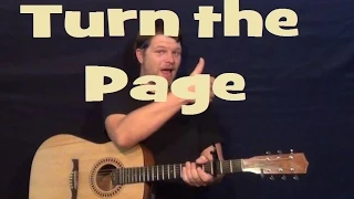 Turn The Page (Bob Seger) Easy Guitar Lesson Chord Strum How to Play Tutorial