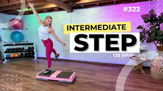 35 Minute Intermediate STEP Aerobics - At Home Cardio 128 BPM - #322