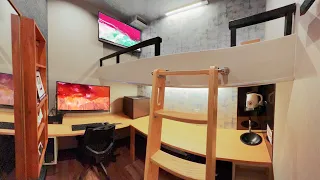 Пребывание в лофте Amazing Capsule Loft Room в Токио | Кастомное кафе Япония.