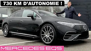 Essai Mercedes EQS - 730 km d'autonomie dans une électrique !