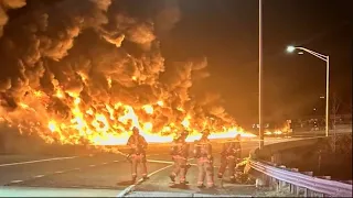 Tanker truck crash and explosion on Maryland highway