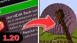 World Edit In Minecraft Bedrock 1.20 | World Edit Addon MCPE | #minecraft