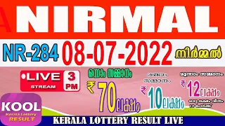 KERALA LOTTERY RESULT|nirmal bhagyakuri nr284|Kerala Lottery Result Today 08/07/2022|today live|live