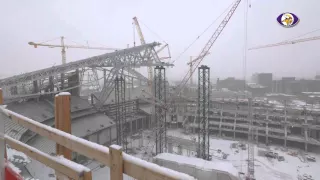 New Vikings stadium construction time-lapse