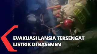 Dramatis! Proses Evakuasi Lansia yang Telah Lemah karena Tersengat Listrik di Basemen