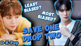 (K-Pop Game) Save one drop two | MOST BIASED VS. LEAST BIASED VS. MY BIAS VERSION