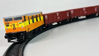 Orange Centy WAM-4 Locomotive Running With Railking Boxen Wagons | Centy Toy Trains | Railking