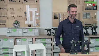 Festool LIVE🔴(FR) | Perceuses-visseuses CXS/TXS 18 & le perçage-vissage avec les outils Festool