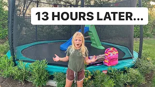 EVERLEIGH SPENDS 24 HOURS ON BACKYARD IN GROUND TRAMPOLINE!!!