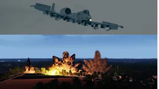 A-10 WARTHOG GUN-RUN ON ENEMYS - ARMA 3 MILSIM